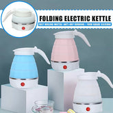 Fast Water Boiling 600 ml Portable Kettle Travel Kettle Foods Boils Quickly Silicone Small Collapsible Foldable Electric Sports Bottles