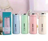 BPA Free Water Bottle | 400ml Portable Tumbler | With Protective Plastic Shell | For School, Gym, Home & Office