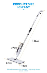 360° Rotating Spray Mop with Refillable Water Tank | Microfiber Flat Floor Cleaning Mop for Hardwood, Tile, Marble, Vinyl & Laminate Floors | Wet & Dry No Bucket Cleaning System with Washable Mop Pads