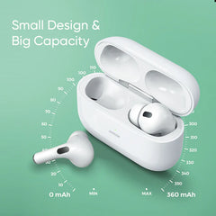 T03S PRO JOYROOM TWS Active Noise Cancelling ANC Earbuds - White