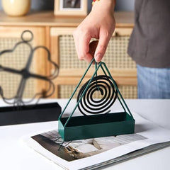 Triangle-shaped Durable Mosquito Coil Holder Creative Hanging Or Standing Incense Burner