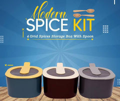 4 In 1 Modern spice kit, partition kitchen seasoning box