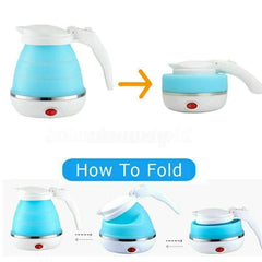 Fast Water Boiling 600 ml Portable Kettle Travel Kettle Foods Boils Quickly Silicone Small Collapsible Foldable Electric Sports Bottles
