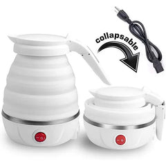 Fast Water Boiling 600 ml Portable Kettle Travel Kettle Foods Boils Quickly Silicone Small Collapsible Foldable Electric Sports Bottles