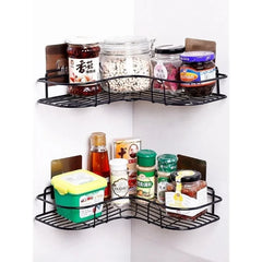 Metal Corner Rack For Bathroom & Kitchen | Bathroom Metal Shelf Organizer