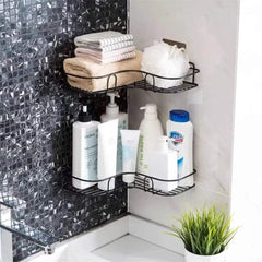 Metal Corner Rack For Bathroom & Kitchen | Bathroom Metal Shelf Organizer