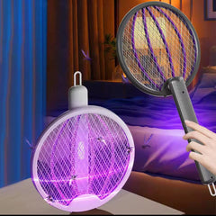 Foldable Mosquito Killer Trap | Electric Rechargeable Bug Zapper Racket For Indoor And Outdoor Mosquito And Insect Control