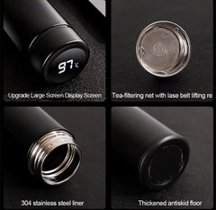 Smart LED Stainless Steel Hot and Cold Water Bottle - 500ml Thermos Flask