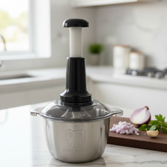Multi-Function Hand-Pushing Vegetable Grater And Food Processor – 2L Heavy-Duty Metal Body Manual Chopper For Meat, Vegetables, And Baby Food (Random Color)