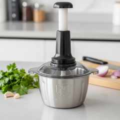 Multi-Function Hand-Pushing Vegetable Grater And Food Processor – 2L Heavy-Duty Metal Body Manual Chopper For Meat, Vegetables, And Baby Food (Random Color)