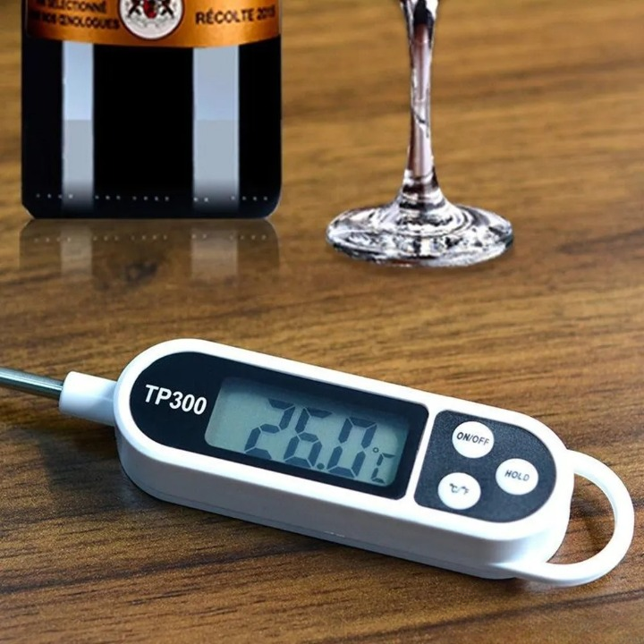 Digital Food Thermometer | Instant Kitchen Thermometer with Stainless Steel Probe | BBQ, Meat, Oil & Baking Temperature Meter
