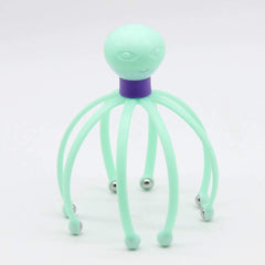 Octopus Shape Manual Head Scalp Massager With 8 Roller Balls Provides Headache Relief Stress Relaxation Hair Stimulation (Random Color)