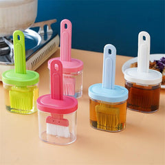 Oil Bottle with Silicone Brush – Durable Kitchen Tool for Easy Cooking and Baking Use.