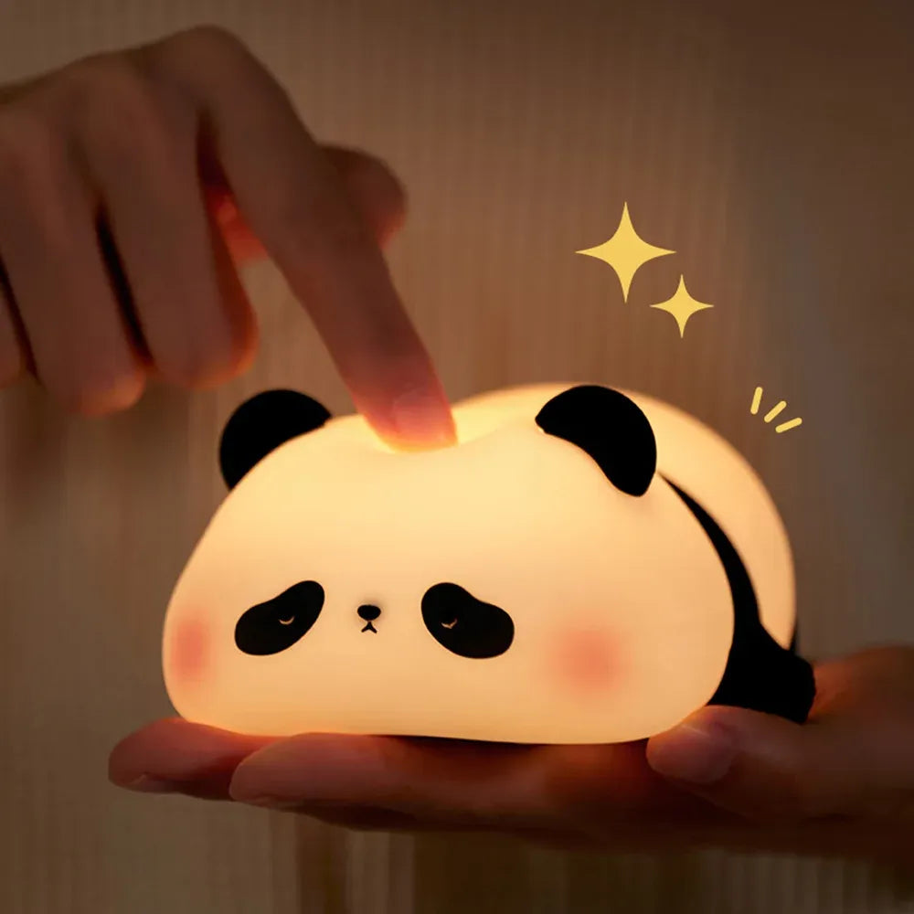 🐼 Cute Panda Night Light – Soft Silicone Lamp for a Cozy Glow