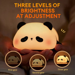 🐼 Cute Panda Night Light – Soft Silicone Lamp for a Cozy Glow