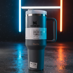 Stanley 40 Oz | (1200ML) Stainless Steel Vacuum Insulated Tumbler With Straw Leak Proof Quencher Cup For Hot And Cold Beverages - With Box | Off White