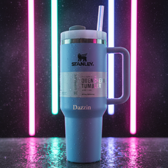 Stanley 40 Oz | (1200ML) Stainless Steel Vacuum Insulated Tumbler With Straw Leak Proof Quencher Cup For Hot And Cold Beverages - With Box | Off White