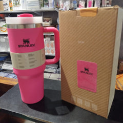 Stanley 40 Oz | (1200ML) Stainless Steel Vacuum Insulated Tumbler With Straw Leak Proof Quencher Cup For Hot And Cold Beverages - With Box | Off White