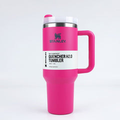 Stanley 40 Oz | (1200ML) Stainless Steel Vacuum Insulated Tumbler With Straw Leak Proof Quencher Cup For Hot And Cold Beverages - With Box | Off White