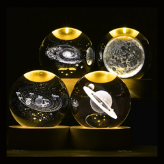 1 Pc USB LED Galaxy Crystal Ball Lamp | 3D Planet Moon Night Light