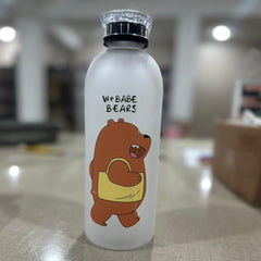 We Bear Panda Water Bottle 1000ml With Two Caps And Straw Durable Design For Daily Hydration And Easy Use