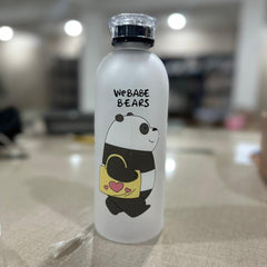 We Bear Panda Water Bottle 1000ml With Two Caps And Straw Durable Design For Daily Hydration And Easy Use