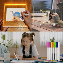 LED Light-Up Writing Board – Reusable Glowing Message Display (15×15 cm).