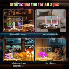LED Light-Up Writing Board – Reusable Glowing Message Display (15×15 cm).
