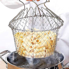 Stainless Steel Multi-Functional Foldable Chef Basket Deluxe