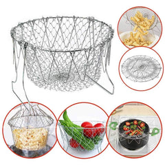 Stainless Steel Multi-Functional Foldable Chef Basket Deluxe