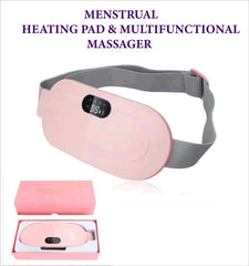 Portable Menstrual Heating Pad Belt with Massage | Period Pain Relief Electric Waist Belt | Rechargeable & Adjustable Heat