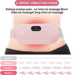 Portable Menstrual Heating Pad Belt with Massage | Period Pain Relief Electric Waist Belt | Rechargeable & Adjustable Heat