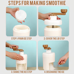 Manual Ice Shaver & Gola Ganda Maker | Portable Ice Crusher Machine | Stainless Steel Blades | No Electricity Required