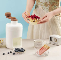 Manual Ice Shaver & Gola Ganda Maker | Portable Ice Crusher Machine | Stainless Steel Blades | No Electricity Required