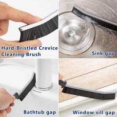 2 PCS Hard Bristle Crevice Cleaning Brush | Multi-Purpose Gap Cleaning Tool for Kitchen, Bathroom, Tiles & Window Tracks