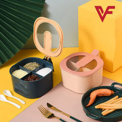 4 In 1 Modern spice kit, partition kitchen seasoning box