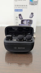 BOYA BY-MW10 Wireless Lavalier Microphone | Dual Wireless Clip-On Mic for iPhone & Android | Noise Cancellation | Live Streaming, Vlogging, Interviews, Podcasts & YouTube Recording