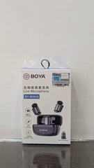 BOYA BY-MW10 Wireless Lavalier Microphone | Dual Wireless Clip-On Mic for iPhone & Android | Noise Cancellation | Live Streaming, Vlogging, Interviews, Podcasts & YouTube Recording