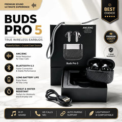 Buds Pro 5 TWS Earbuds – Premium Sound, ANC & ENC Technology