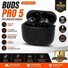Buds Pro 5 TWS Earbuds – Premium Sound, ANC & ENC Technology