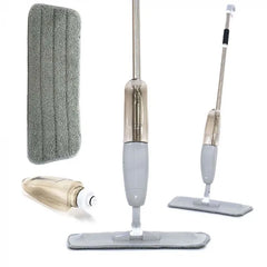360° Rotating Spray Mop with Refillable Water Tank | Microfiber Flat Floor Cleaning Mop for Hardwood, Tile, Marble, Vinyl & Laminate Floors | Wet & Dry No Bucket Cleaning System with Washable Mop Pads