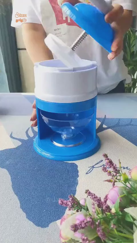 Manual Ice Shaver & Gola Ganda Maker | Portable Ice Crusher Machine | Stainless Steel Blades | No Electricity Required