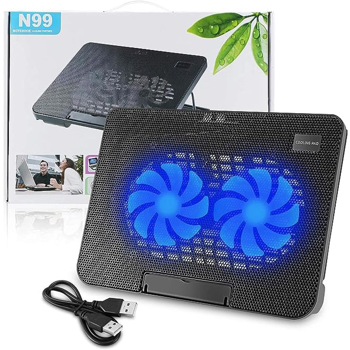 Speed-X N99 Dual Fan Laptop Cooling Pad – Adjustable Cooling Stand for Laptops Up to 17"