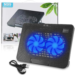 Speed-X N99 Dual Fan Laptop Cooling Pad – Adjustable Cooling Stand for Laptops Up to 17"